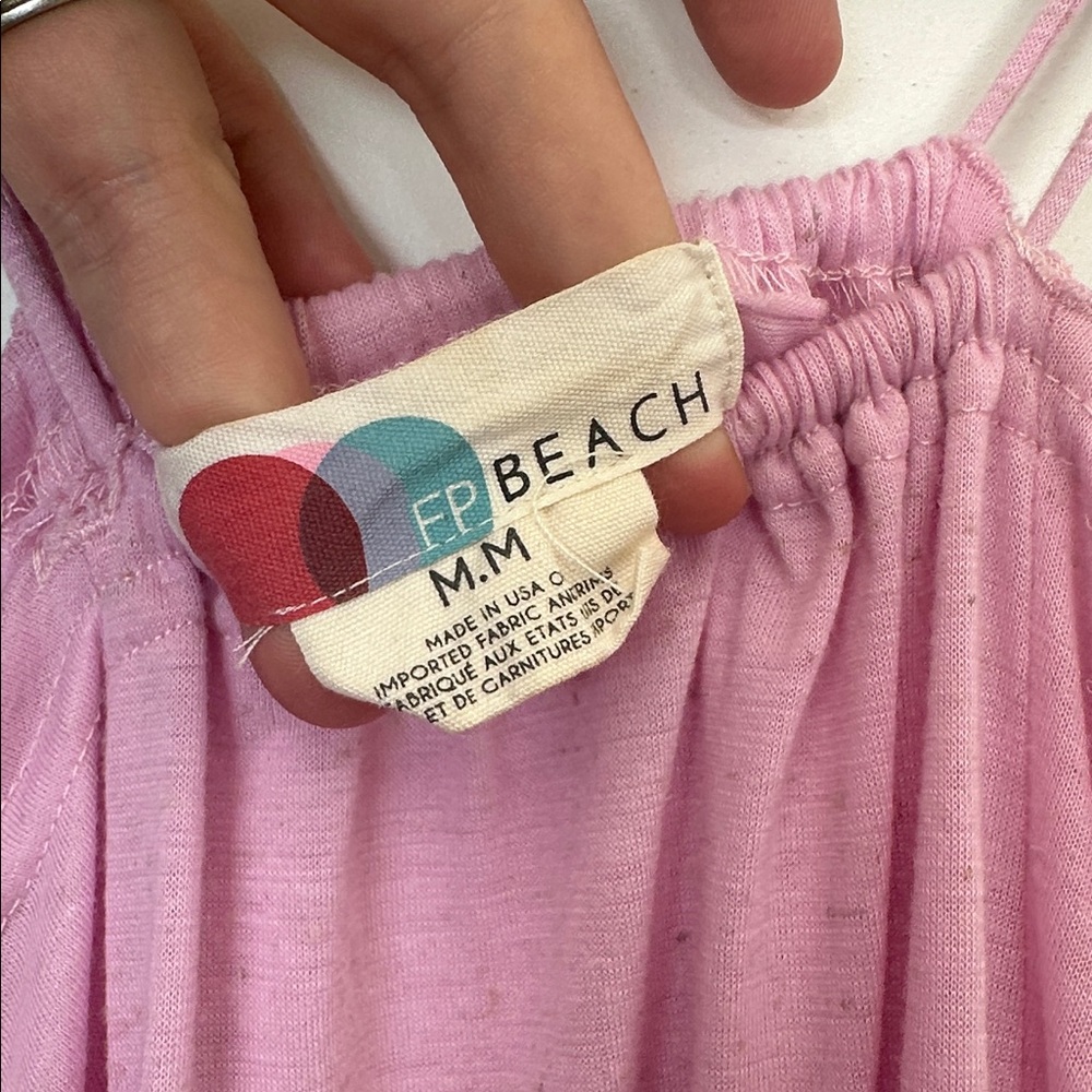 Free people beach linen Pink Dress M - Picture 2 of 6